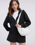 Gold Half Zip up Cotton Hoodies Sweatshirt-SUUKSESS-SUUKSESS