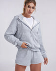 Gold Half Zip up Cotton Hoodies Sweatshirt-SUUKSESS-SUUKSESS