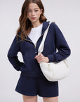 Gold Half Zip up Cotton Hoodies Sweatshirt-SUUKSESS-SUUKSESS