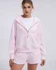 Gold Half Zip up Cotton Hoodies Sweatshirt-SUUKSESS-SUUKSESS