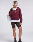 Gold Half Zip up Cotton Hoodies Sweatshirt-SUUKSESS-SUUKSESS