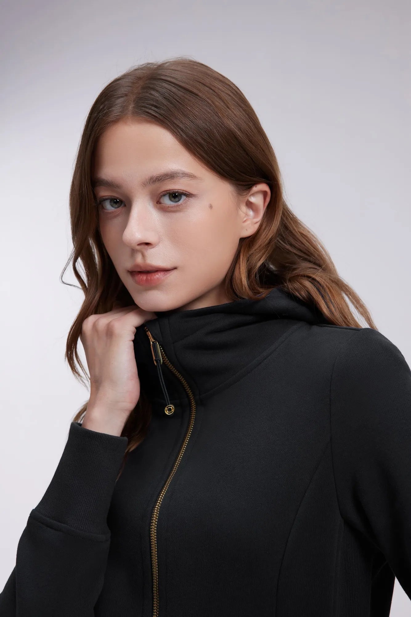 Cotton Gold Full Zip Up Athletic Jacket Sweatshirt-SUUKSESS-SUUKSESS