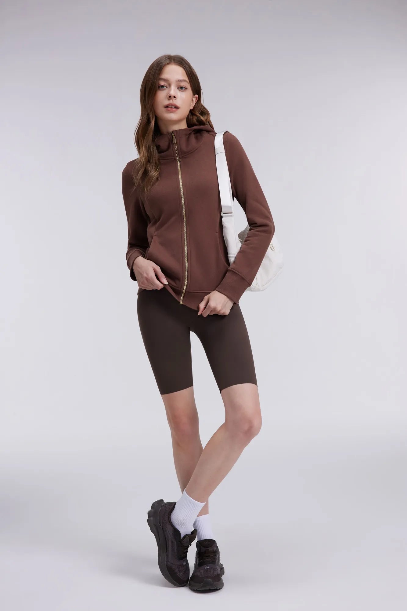 Cotton Gold Full Zip Up Athletic Jacket Sweatshirt-SUUKSESS-SUUKSESS
