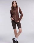 Cotton Gold Full Zip Up Athletic Jacket Sweatshirt-SUUKSESS-SUUKSESS