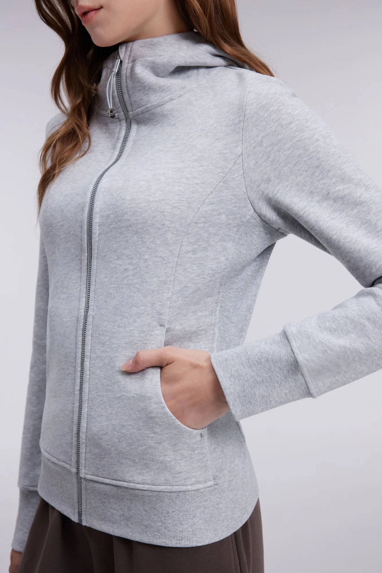 Cotton Gold Full Zip Up Athletic Jacket Sweatshirt-SUUKSESS-SUUKSESS