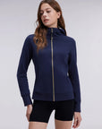 Cotton Gold Full Zip Up Athletic Jacket Sweatshirt-SUUKSESS-SUUKSESS