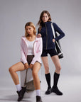 Cotton Gold Full Zip Up Athletic Jacket Sweatshirt-SUUKSESS-SUUKSESS