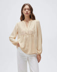 Button Down Boho Top - Long Sleeve-SUUKSESS-SUUKSESS