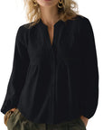 Button Down Boho Top - Long Sleeve-SUUKSESS-SUUKSESS