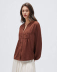 Button Down Boho Top - Long Sleeve-SUUKSESS-SUUKSESS