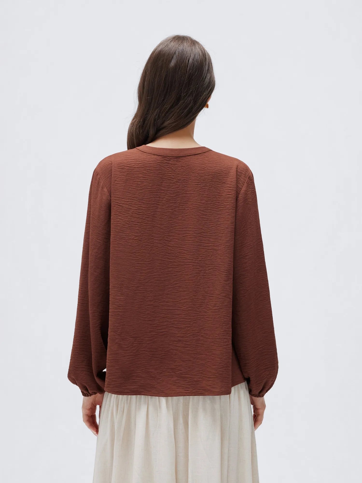 Button Down Boho Top - Long Sleeve-SUUKSESS-SUUKSESS