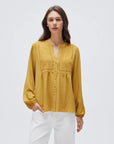 Button Down Boho Top - Long Sleeve-SUUKSESS-SUUKSESS
