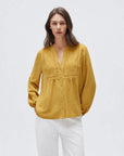 Button Down Boho Top - Long Sleeve-SUUKSESS-SUUKSESS