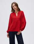 Button Down Boho Top - Long Sleeve-SUUKSESS-SUUKSESS