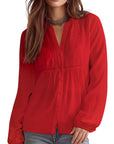 Button Down Boho Top - Long Sleeve-SUUKSESS-SUUKSESS