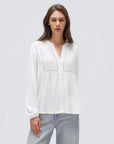 Button Down Boho Top - Long Sleeve-SUUKSESS-SUUKSESS