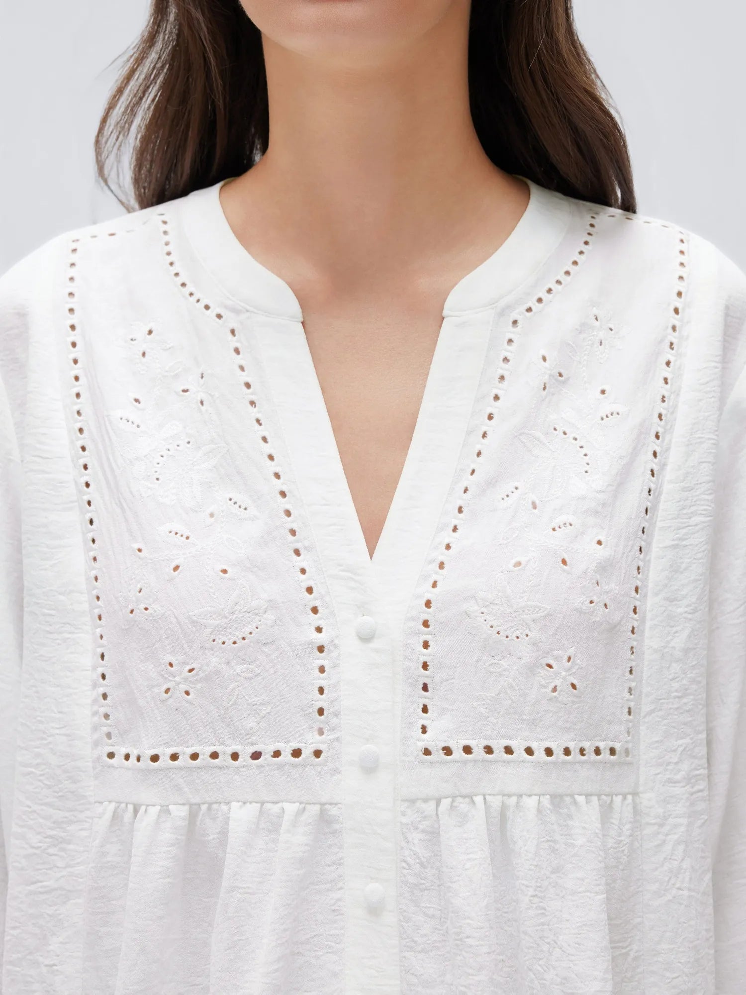 Button Down Boho Top - Long Sleeve-SUUKSESS-SUUKSESS