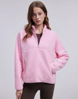 Quarter Zip Fleece Fuzzy Sherpa Jacket-SUUKSESS-SUUKSESS