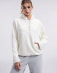 Quarter Zip Fleece Fuzzy Sherpa Jacket-SUUKSESS-SUUKSESS