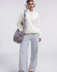Quarter Zip Fleece Fuzzy Sherpa Jacket-SUUKSESS-SUUKSESS