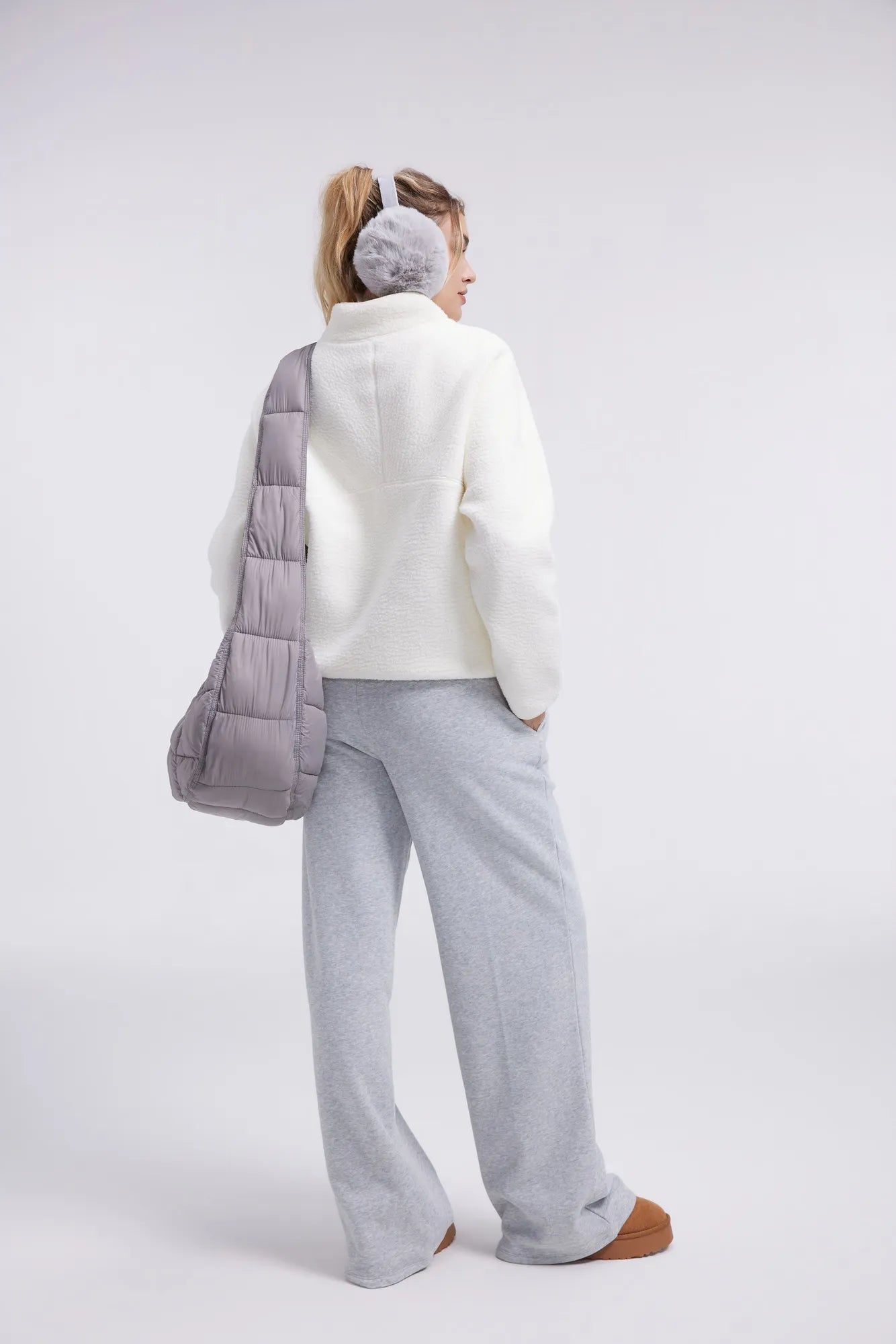 Quarter Zip Fleece Fuzzy Sherpa Jacket-SUUKSESS-SUUKSESS