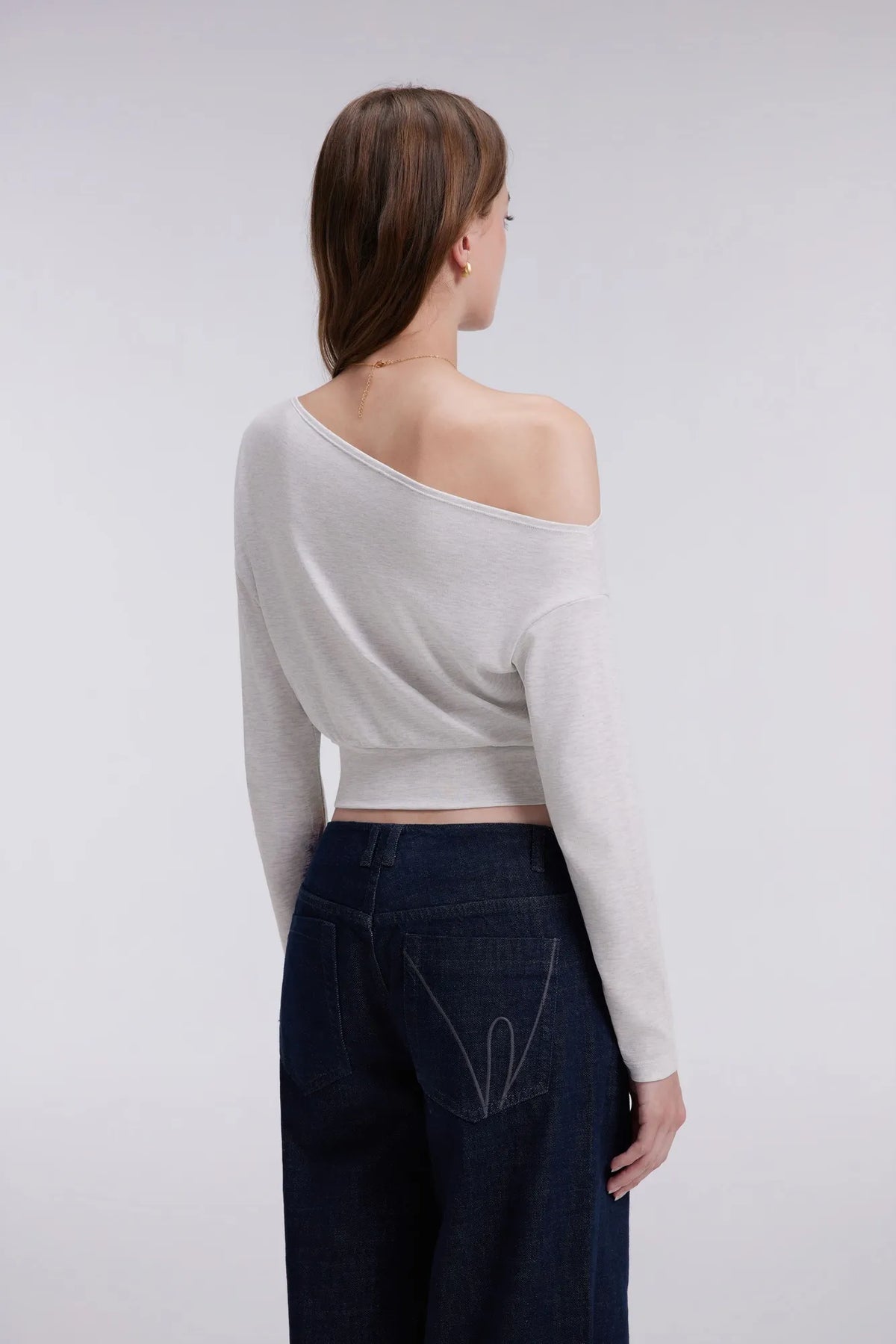 Cinched Waist Off the Shoulder Tops - Long Sleeve