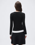 Layered Crew Neck Fitted Shirt - Long Sleeve