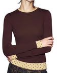 Layered Crew Neck Fitted Shirt - Long Sleeve