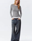 Layered Crew Neck Fitted Shirt - Long Sleeve