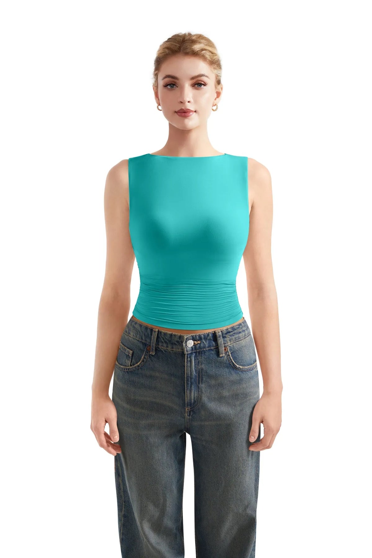 Buttery Soft Side Ruched Tank Top
