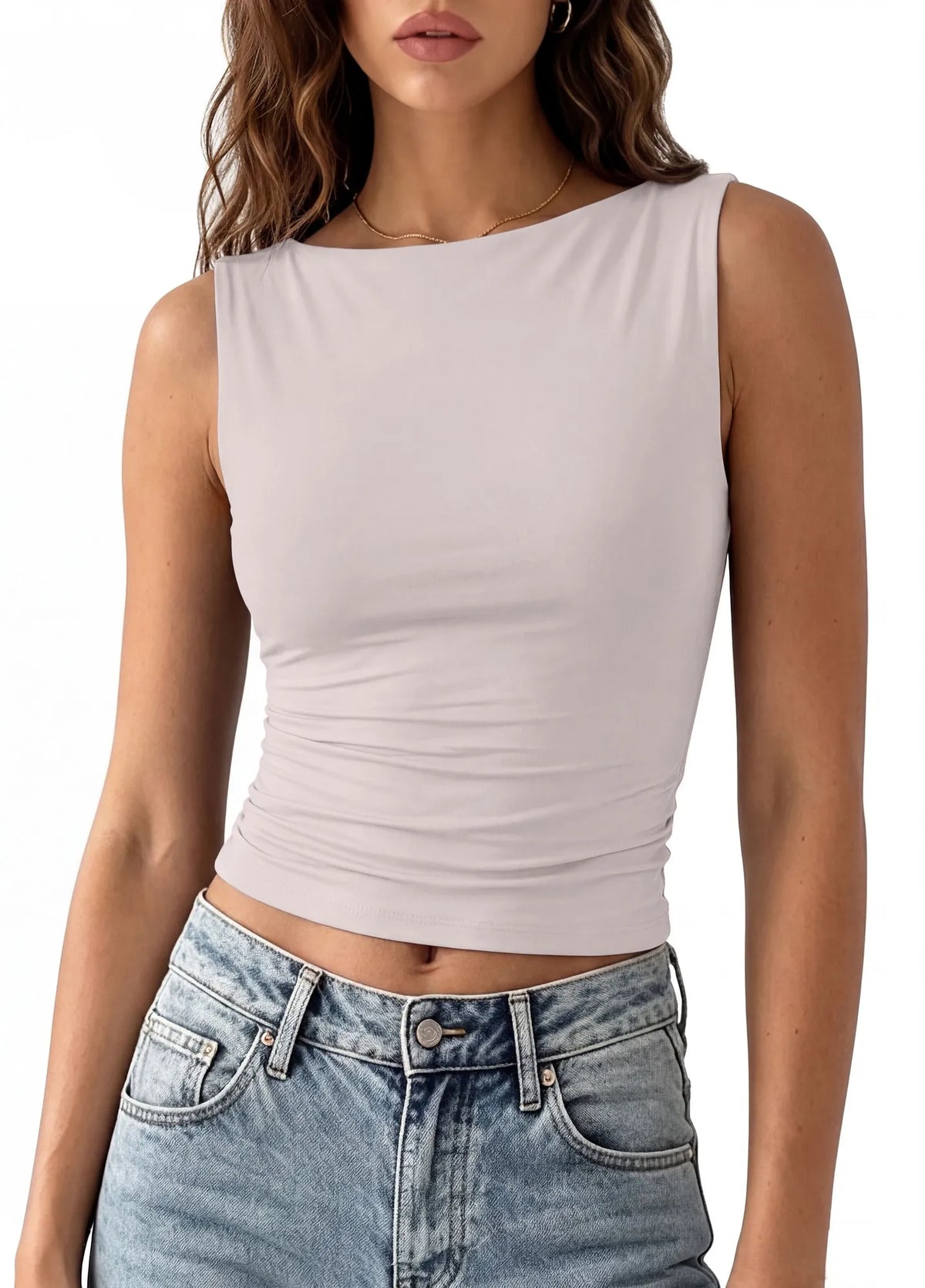 Buttery Soft Side Ruched Tank Top