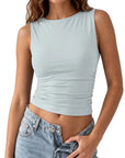 Buttery Soft Side Ruched Tank Top