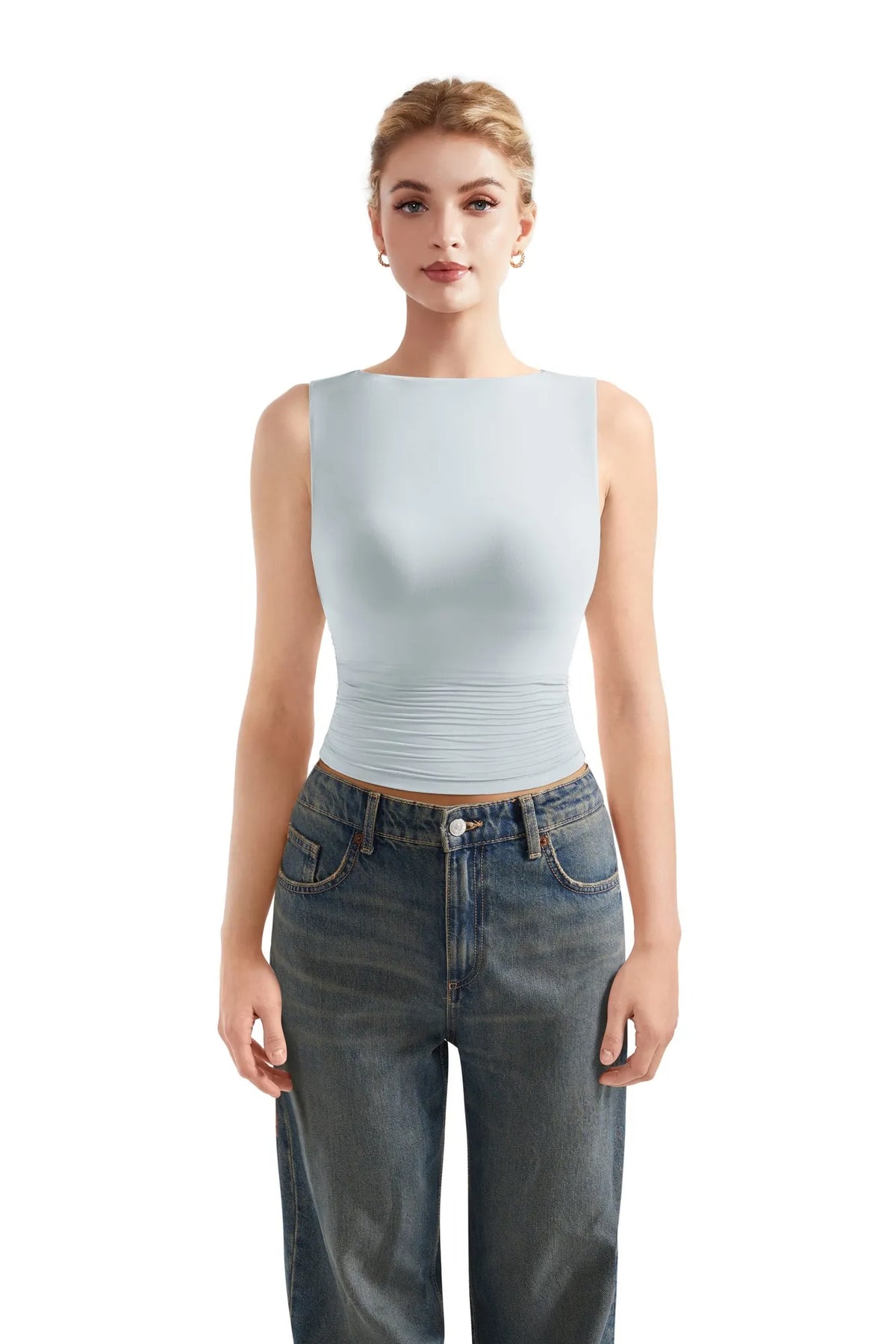 Buttery Soft Side Ruched Tank Top