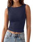 Buttery Soft Side Ruched Tank Top
