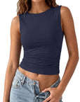 Buttery Soft Side Ruched Tank Top