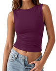 Buttery Soft Side Ruched Tank Top