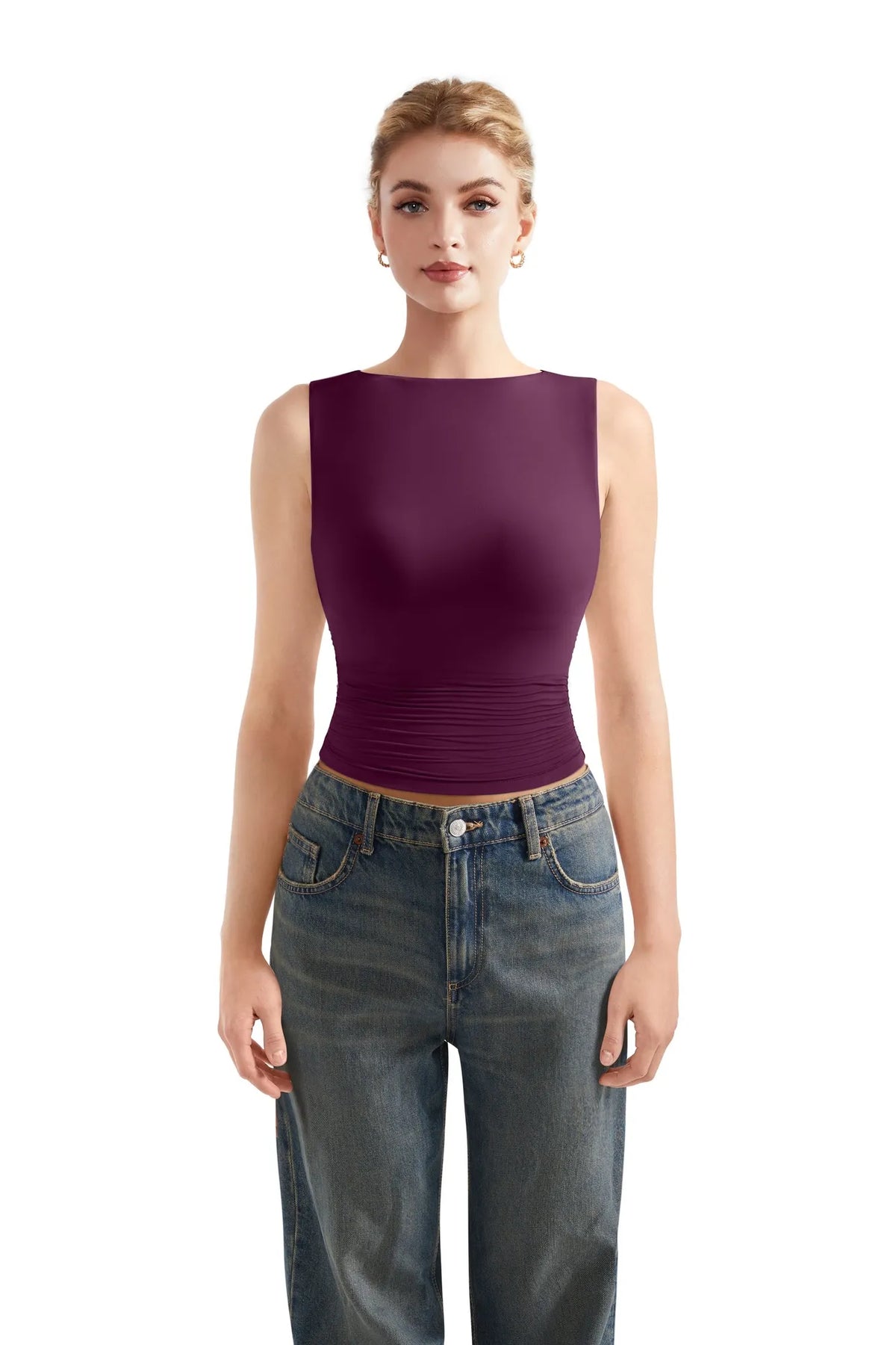 Buttery Soft Side Ruched Tank Top
