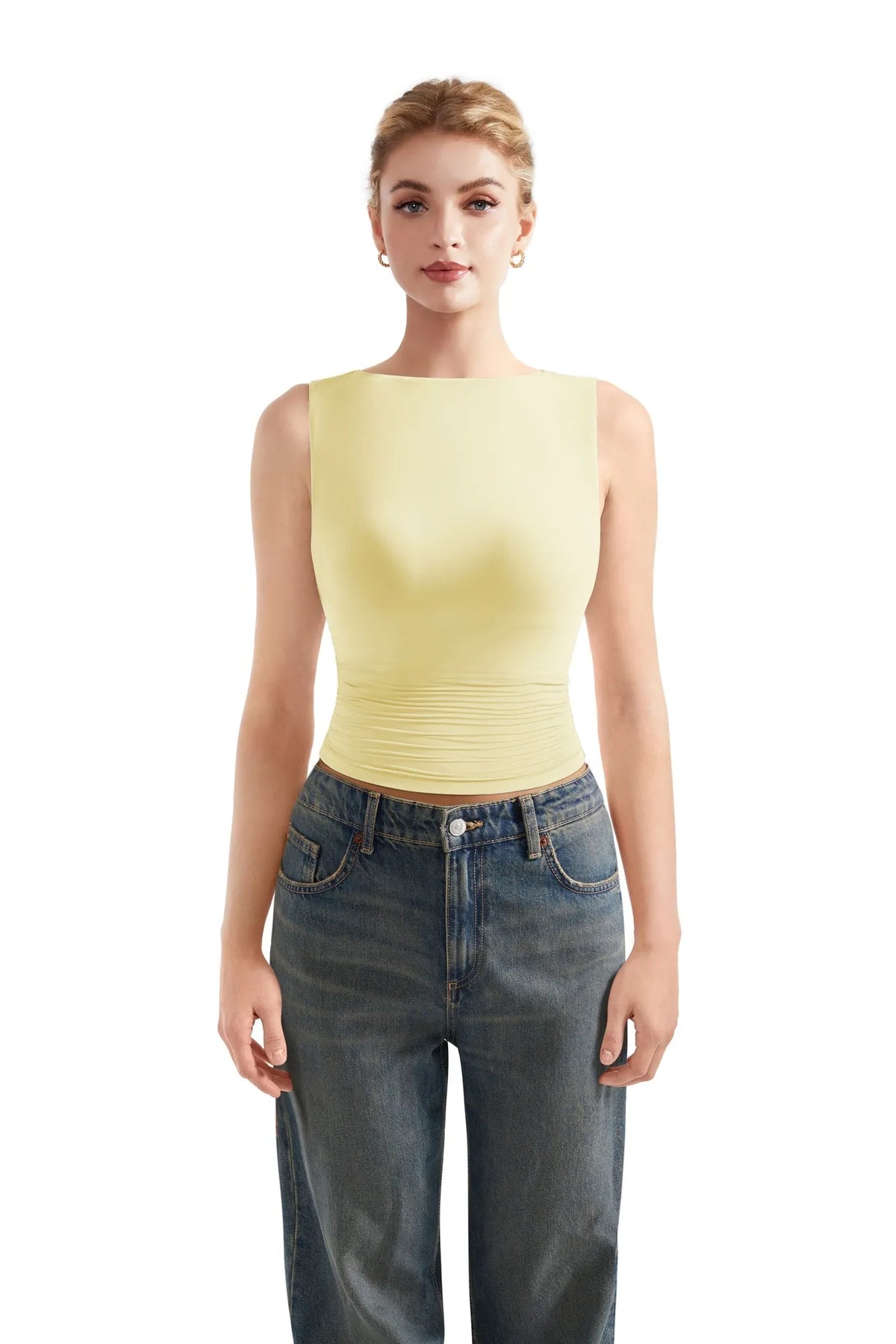 Buttery Soft Side Ruched Tank Top