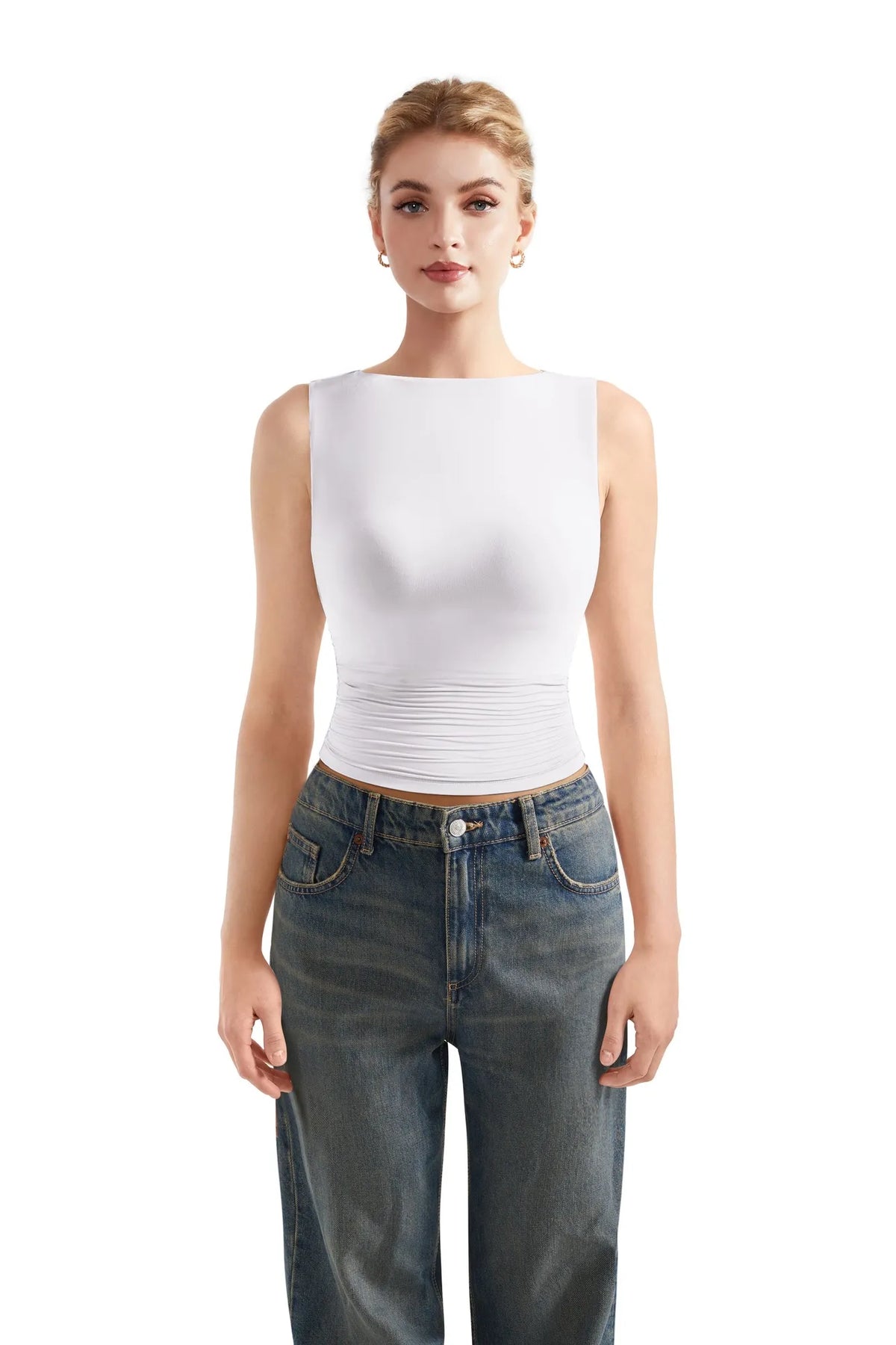 Buttery Soft Side Ruched Tank Top