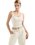 Buttery Soft U Neck Tank Top-Clothing-SUUKSESS-White-XS-SUUKSESS