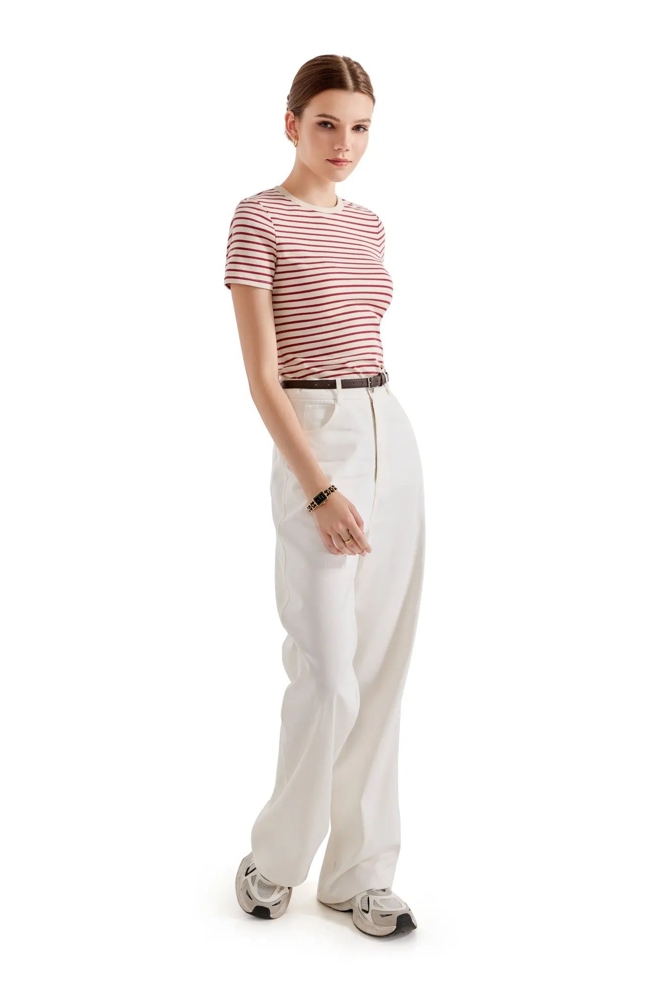 Ribbed Stripe Shirt-SUUKSESS-SUUKSESS