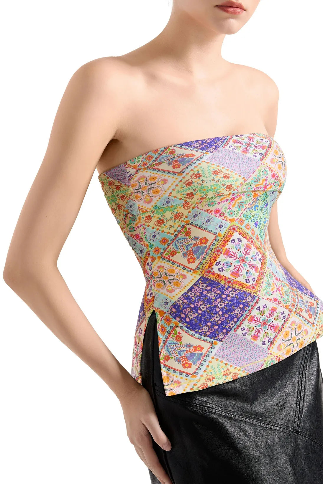 トップス pelleq dobule patterned tube top トップス pelleq dobule トップス pelleq dobule patterned tube top トップス pelleq dobule