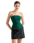 Buttery Soft Side Split Tube Top-Clothing-SUUKSESS-Dark Green-XS-SUUKSESS