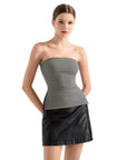 Buttery Soft Side Split Tube Top-Clothing-SUUKSESS-Light Grey-XS-SUUKSESS