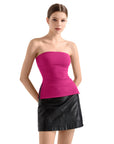 Buttery Soft Side Split Tube Top-Clothing-SUUKSESS-Hot Pink-XS-SUUKSESS