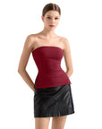 Buttery Soft Side Split Tube Top-Clothing-SUUKSESS-Wine-XS-SUUKSESS