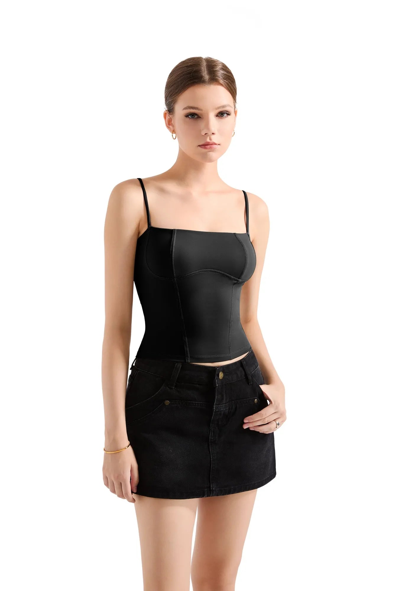 Corset Cami Tank Top-SUUKSESS-Black-XS-SUUKSESS