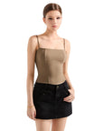 Corset Cami Tank Top-SUUKSESS-Coffee-XS-SUUKSESS