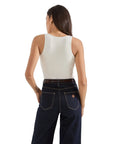 Ribbed Button Square Neck Tank Top-SUUKSESS-SUUKSESS