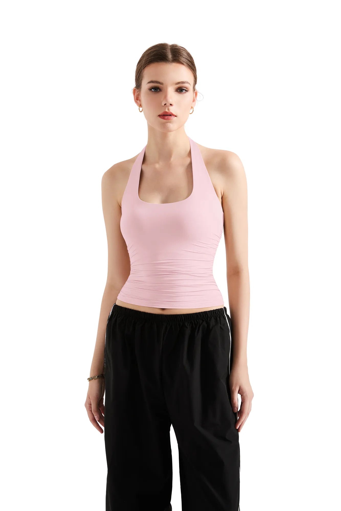 Buttery Soft Halter Tank Top-Clothing-SUUKSESS-Pink-XS-SUUKSESS